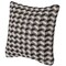 16" Handwoven Cotton Throw Pillow Cover Chevron & Gingham Design Black & White